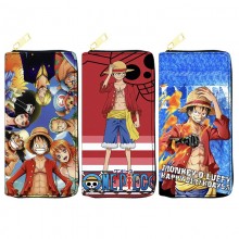 One Piece anime zipper long wallet purse