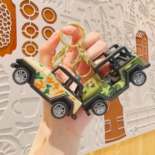 Camouflage Jeep car figure doll key chains