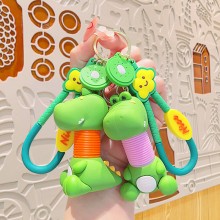 Dinosaur fruit retractable anime figure doll key c...