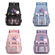 Stitch anime checkered backpack bags