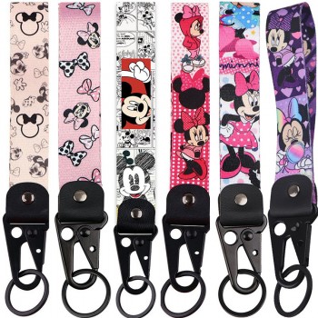 Mickey Minnie Mouse Lanyard for Keys ID Card USB Badge Holder Wrist Straps