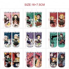 Demon Slayer anime coffee water bottle cup with straw stainless steel