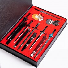 Sword Art Online anime alloy mini sword keychains