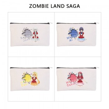 Zombie Land Saga anime canvas pen case pencil storage coin bags