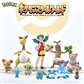Pokemon Scale World Johto Region Morty Celebi Wobbuffet Figures set
