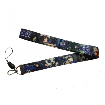 Blue Lock ID cards holders cases lanyard phone straps hang rope key chain