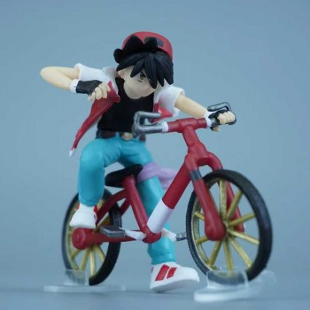 Pokemon Red Ash Ketchum Biking Anime Figure