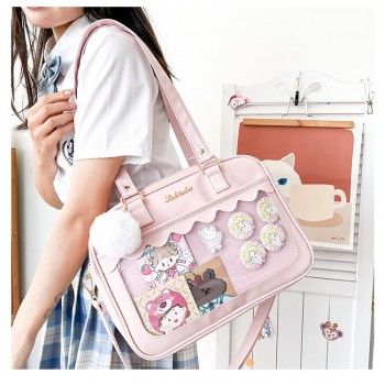 Japanese Kawaii Transparent JK Tote Handbag Shoulder Ita Bag