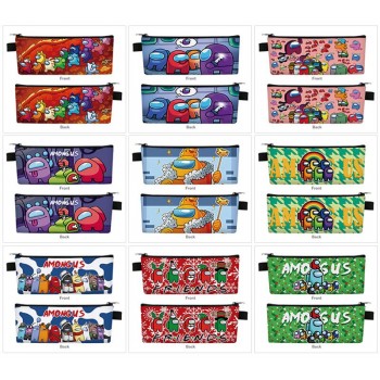 Among Us game PU zipper pen case pencil bag