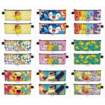 Pokemon anime PU zipper pen case pencil bag