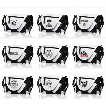 Fullmetal Alchemist PU black white color crossbody satchel shoulder bag