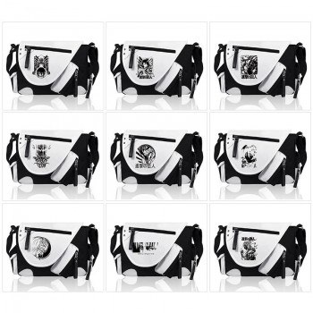 Attack on Titan PU black white color crossbody satchel shoulder bag