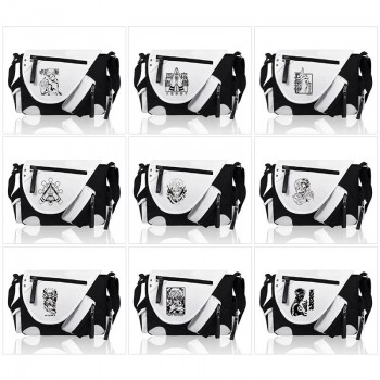 Jujutsu Kaisen PU black white color crossbody satchel shoulder bag
