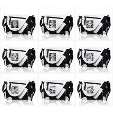 Labubu PU black white color crossbody satchel shou...