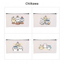 Chiikawa anime canvas pen case pencil storage coin...