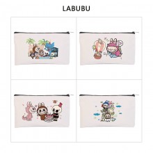 Labubu anime canvas pen case pencil storage coin b...