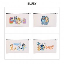 Bluey anime canvas pen case pencil storage coin ba...