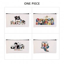 One Piece anime canvas pen case pencil storage coi...
