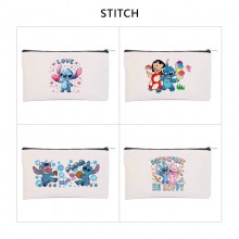 Stitch anime canvas pen case pencil storage coin b...
