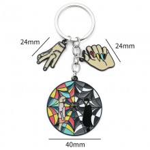 Wednesday Addams alloy keyring key chain