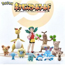 Pokemon Scale World Johto Region Morty Celebi Wobbuffet Figures set