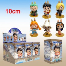 6pcs/set Labubu cos One Piece anime figures(OPP ba...