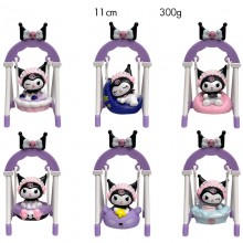 6pcs/set Sanrio Kuromi swing anime figures(OPP bag...
