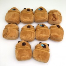 11CM Capybara Rodent plush dolls set(10pcs a set)