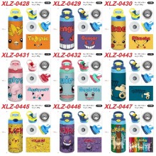 Pokemon anime sports water bottle cup with straw 350ml