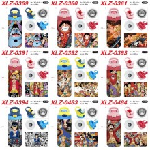 One Piece anime sports water bottle cup with straw 350ml