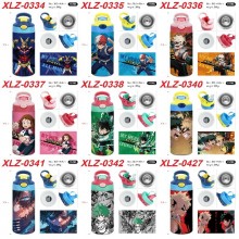 My Hero Academia anime sports water bottle cup with straw 350ml
