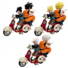 12cm Dragon Ball Son Goku Motorcycle anime figure