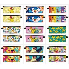 Pokemon anime PU zipper pen case pencil bag