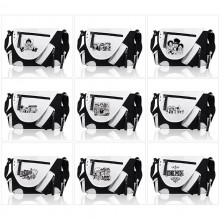 One Piece PU black white color crossbody satchel s...