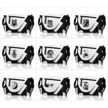 Attack on Titan PU black white color crossbody sat...