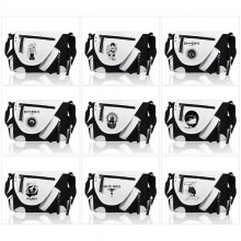 Death Note PU black white color crossbody satchel ...