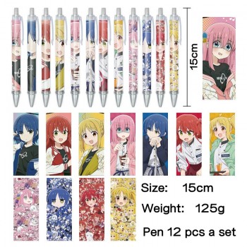 Bocchi The Rock anime ballpoint pen ball pens(12pcs a set)