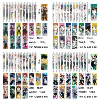 My Hero Academia anime ballpoint pen ball pens(12pcs a set)
