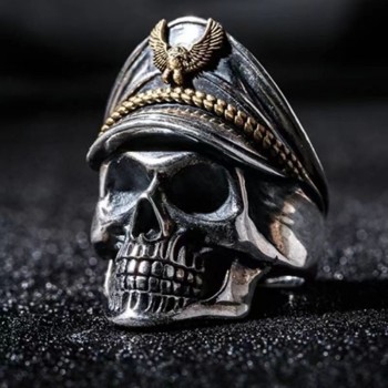 Vintage Ghost Pirate Skull Rings