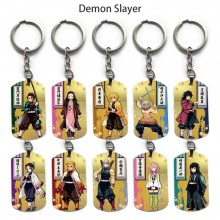 Demon Slayer anime alloy two-sided pendant key cha...