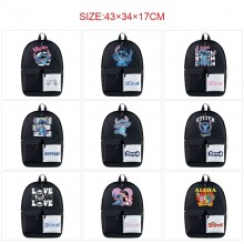Stitch anime nylon backpack bag