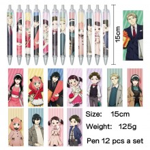 SPY x FAMILY anime ballpoint pen ball pens(12pcs a set)