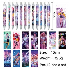 K-POP Demon Hunters anime ballpoint pen ball pens(12pcs a set)