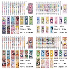 Sailor Moon anime ballpoint pen ball pens(12pcs a set)