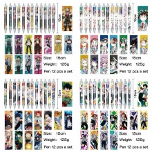 My Hero Academia anime ballpoint pen ball pens(12pcs a set)