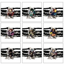 My Hero Academia anime braided gemstone bracelet h...
