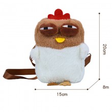 Fur Chicken Rooster Fluffy Hen Crossbody Plush Bag phone bags