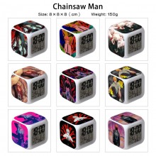 Chainsaw Man anime Alarm Clock Colorful Light Disp...