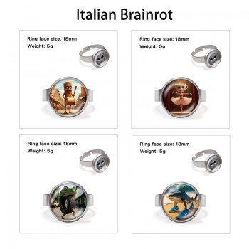 Italian Brainrot anime adjustable rings