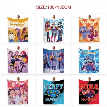 K-POP Demon Hunters anime flano summer quilt blanket